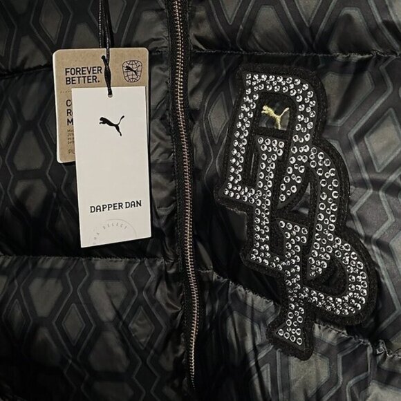 Puma x Dapper Dan Studded Puffer Bomber Reversible Jacket Coat NWT Small - Picture 9 of 15